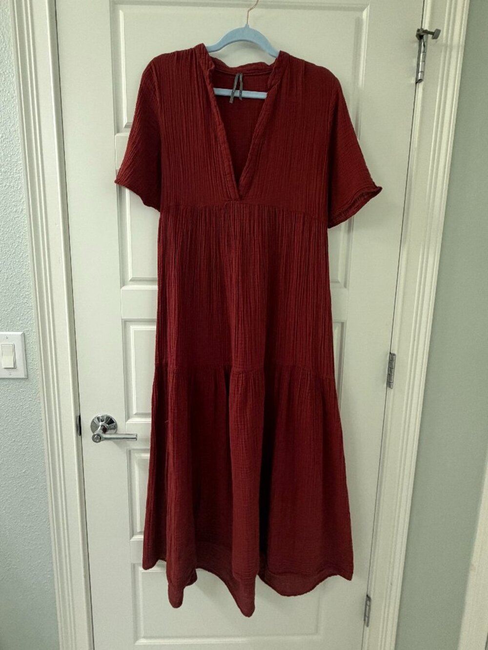 Anthropologie Burgundy Swim Cover - Size Small
